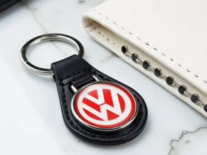 VW Bolso Llave Cuero Brillo Firme Borde Edición